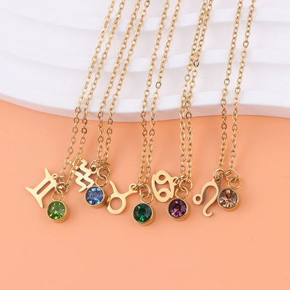 Zodiac Birthstone Gold Necklace - Primesen