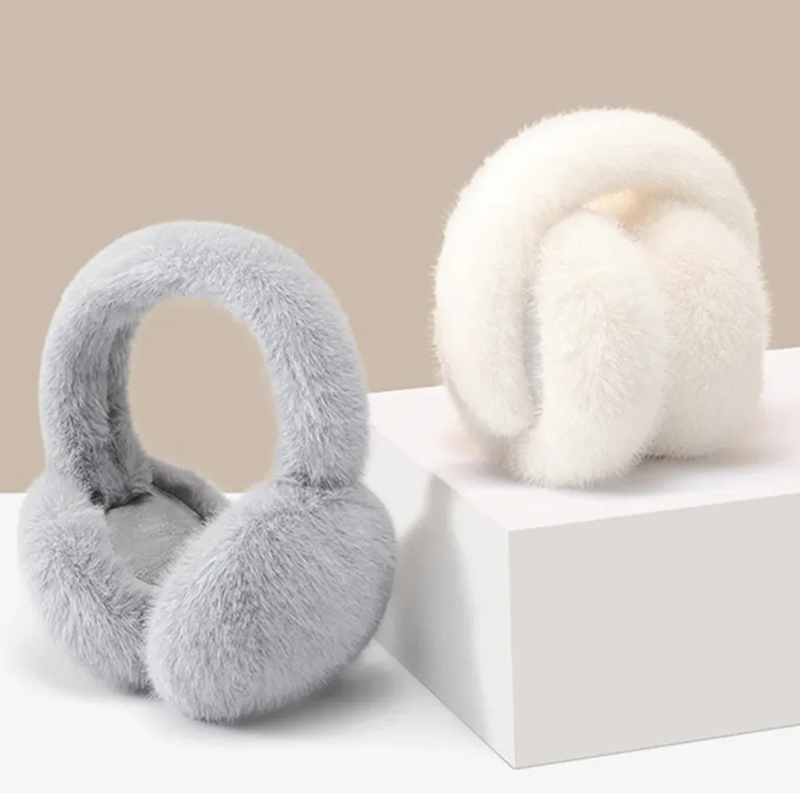 Foldable Ear Muffs - Premium Faux Mink Fur - Primesen