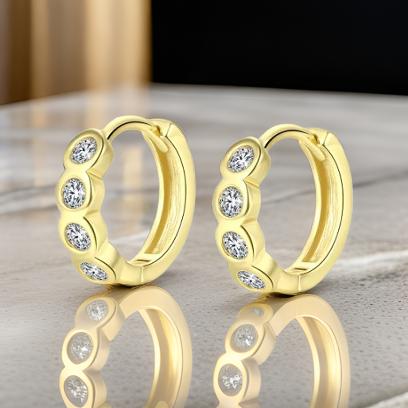 Zircon Circle Earrings Collection