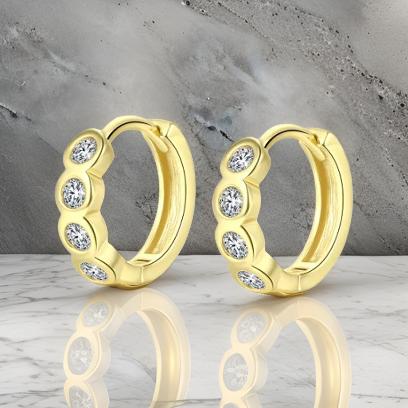 Zircon Circle Earrings Collection