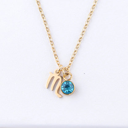 Zodiac Birthstone Gold Necklace - Primesen