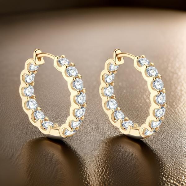 Luna Moissanite Pavé Earrings