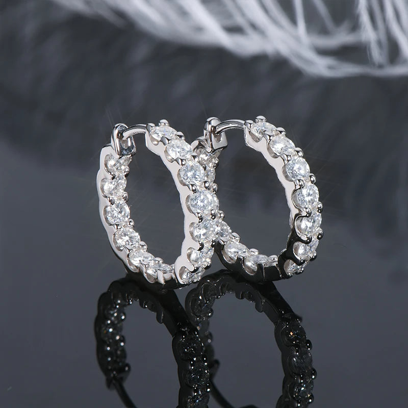 Luna Moissanite Pavé Earrings