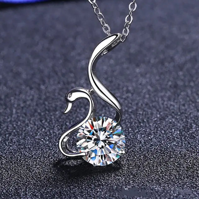 Moissanite Swan Diamond Necklace - Primesen