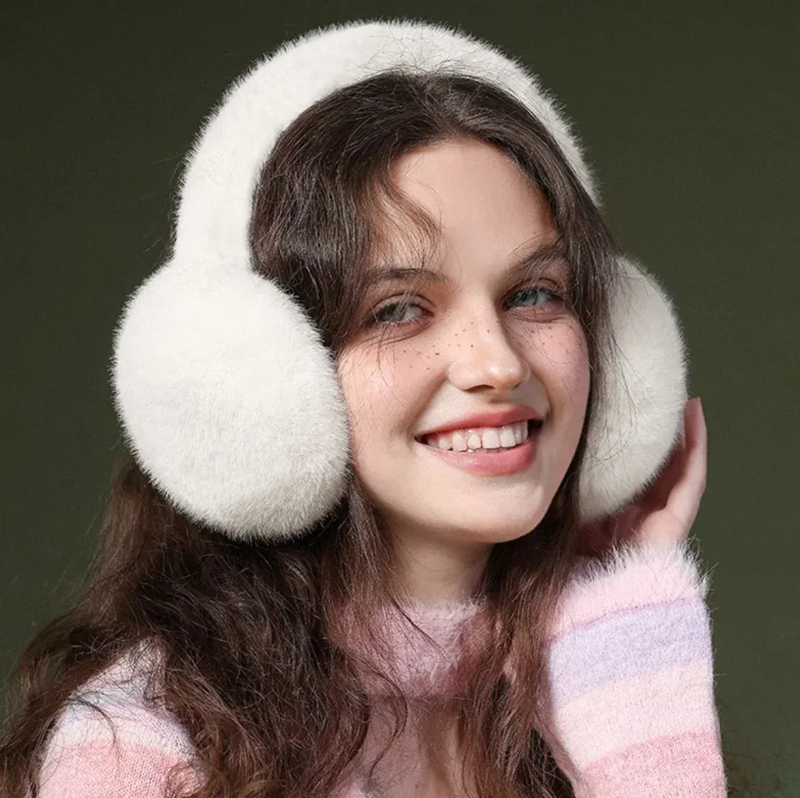 Foldable Ear Muffs - Premium Faux Mink Fur - Primesen